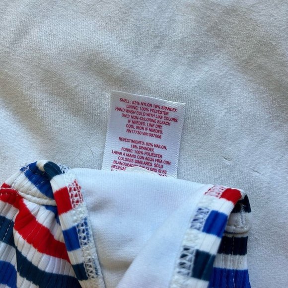 Xhilaration Womens Bikini Top Striped Ribbed Snap Front Bralette Size Medium - Picture 11 of 11